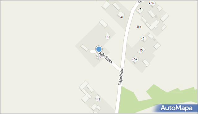 Dąbrówka, Dąbrówka, 44A, mapa Dąbrówka