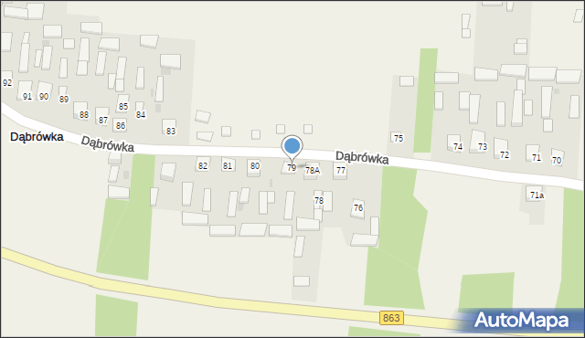 Dąbrówka, Dąbrówka, 79, mapa Dąbrówka