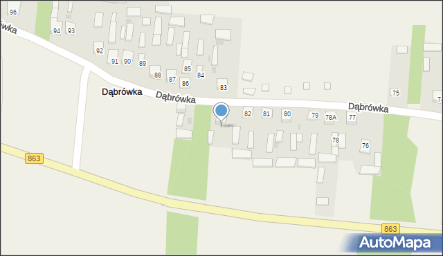 Dąbrówka, Dąbrówka, 83a, mapa Dąbrówka