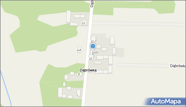 Dąbrówka, Dąbrówka, 11, mapa Dąbrówka