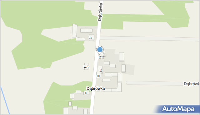 Dąbrówka, Dąbrówka, 12, mapa Dąbrówka