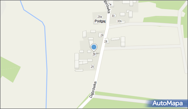 Dąbrówka, Dąbrówka, 26, mapa Dąbrówka