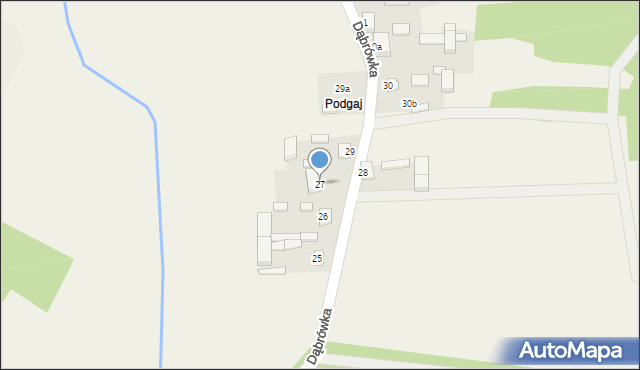 Dąbrówka, Dąbrówka, 27, mapa Dąbrówka