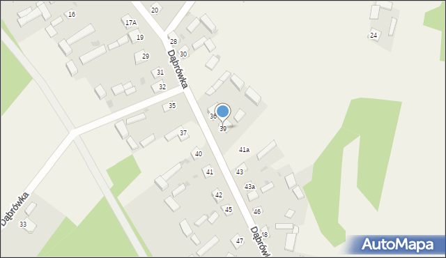 Dąbrówka, Dąbrówka, 39, mapa Dąbrówka