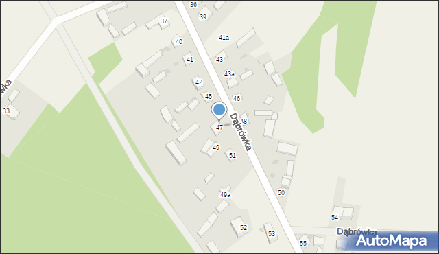 Dąbrówka, Dąbrówka, 47, mapa Dąbrówka