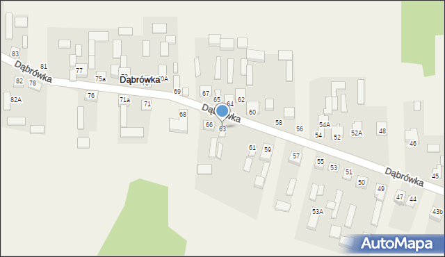 Dąbrówka, Dąbrówka, 63, mapa Dąbrówka