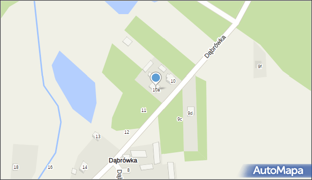 Dąbrówka, Dąbrówka, 10a, mapa Dąbrówka
