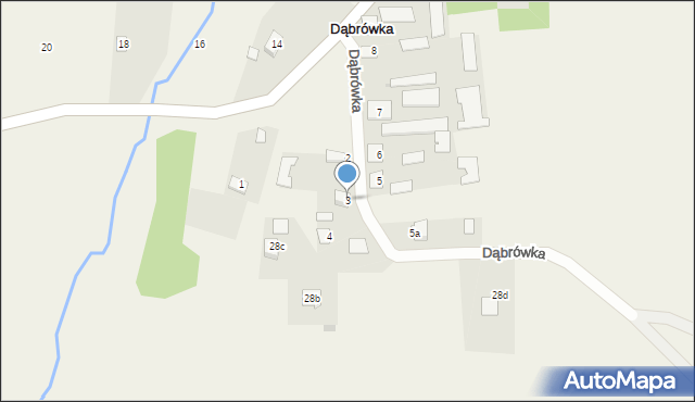 Dąbrówka, Dąbrówka, 3, mapa Dąbrówka