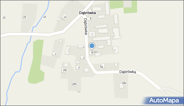 Dąbrówka, Dąbrówka, 5, mapa Dąbrówka
