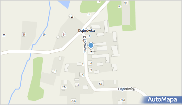 Dąbrówka, Dąbrówka, 7, mapa Dąbrówka