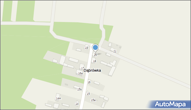 Dąbrówka, Dąbrówka, 20, mapa Dąbrówka