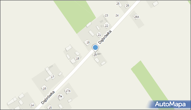Dąbrówka, Dąbrówka, 20, mapa Dąbrówka