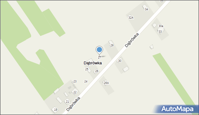 Dąbrówka, Dąbrówka, 27, mapa Dąbrówka