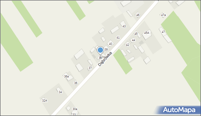 Dąbrówka, Dąbrówka, 38, mapa Dąbrówka