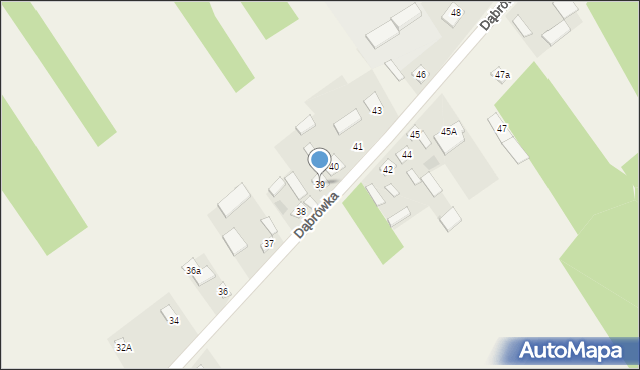 Dąbrówka, Dąbrówka, 39, mapa Dąbrówka