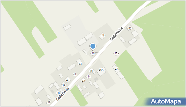 Dąbrówka, Dąbrówka, 46, mapa Dąbrówka