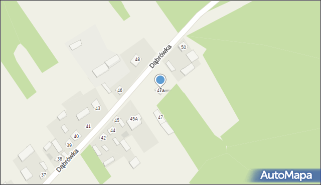 Dąbrówka, Dąbrówka, 47a, mapa Dąbrówka