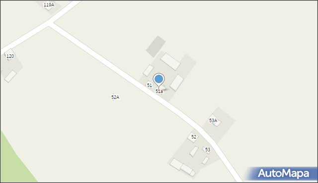 Dąbrówka, Dąbrówka, 51a, mapa Dąbrówka