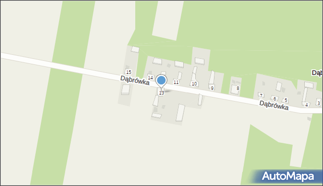 Dąbrówka, Dąbrówka, 13, mapa Dąbrówka