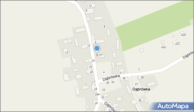 Dąbrówka, Dąbrówka, 5, mapa Dąbrówka