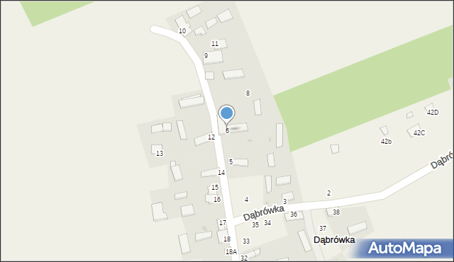 Dąbrówka, Dąbrówka, 6, mapa Dąbrówka