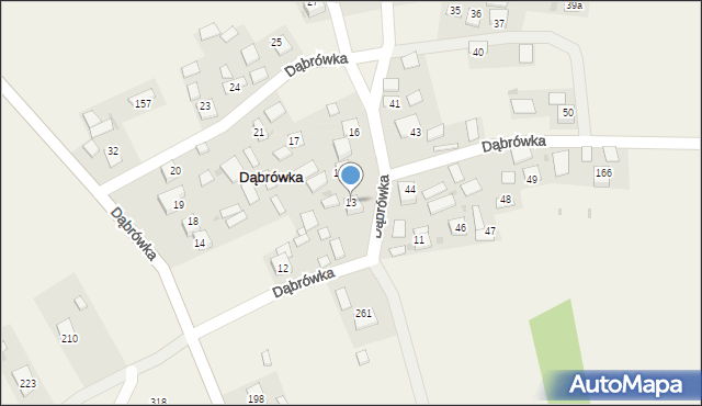 Dąbrówka, Dąbrówka, 13, mapa Dąbrówka