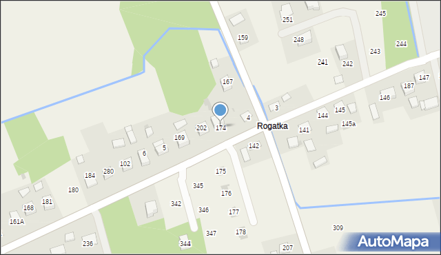 Dąbrówka, Dąbrówka, 174, mapa Dąbrówka