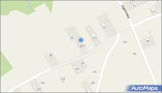 Dąbrówka, Dąbrówka, 221, mapa Dąbrówka