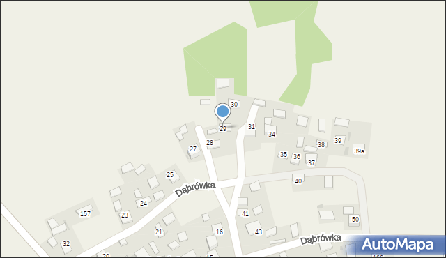 Dąbrówka, Dąbrówka, 29, mapa Dąbrówka