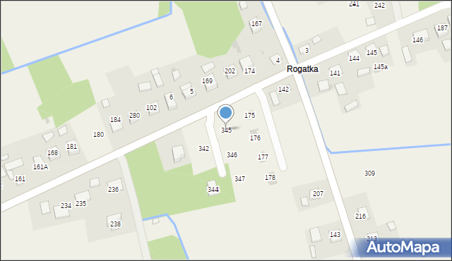 Dąbrówka, Dąbrówka, 345, mapa Dąbrówka