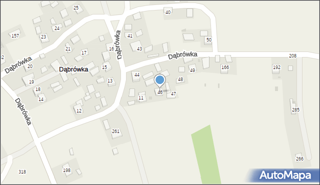 Dąbrówka, Dąbrówka, 46, mapa Dąbrówka
