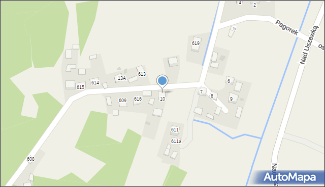 Dąbrówka, Dąbrówka, 610, mapa Dąbrówka