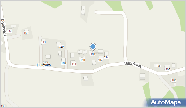 Dąbrówka, Dąbrówka, 108, mapa Dąbrówka