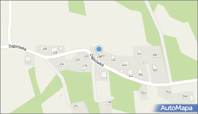 Dąbrówka, Dąbrówka, 139, mapa Dąbrówka