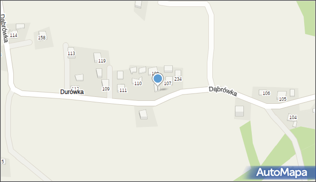 Dąbrówka, Dąbrówka, 227, mapa Dąbrówka