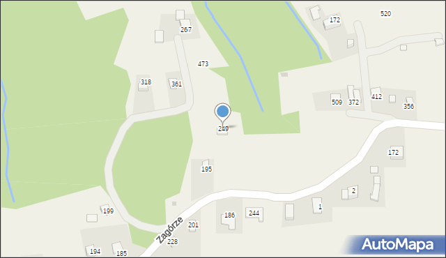 Dąbrówka, Dąbrówka, 249, mapa Dąbrówka