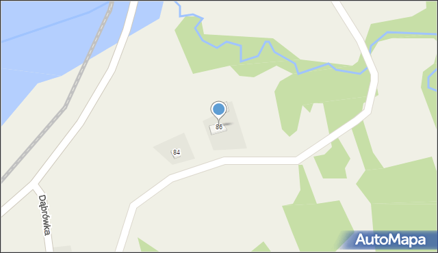 Dąbrówka, Dąbrówka, 86, mapa Dąbrówka