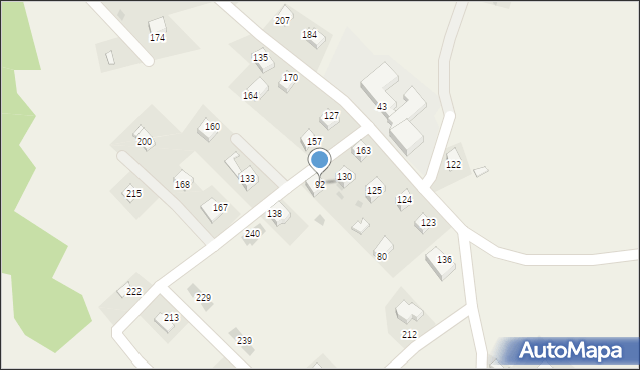 Dąbrówka, Dąbrówka, 92, mapa Dąbrówka