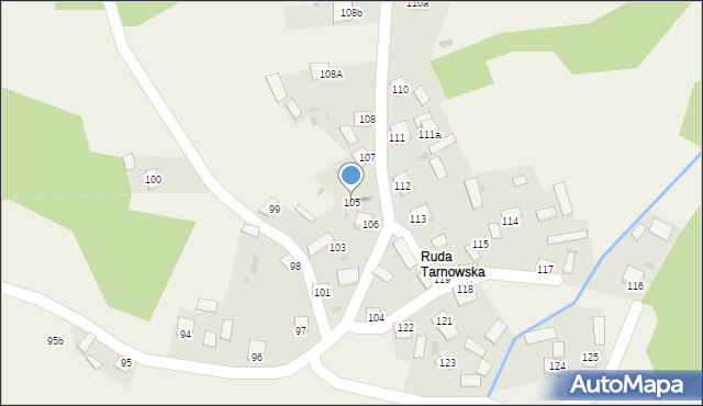 Dąbrówka, Dąbrówka, 105, mapa Dąbrówka