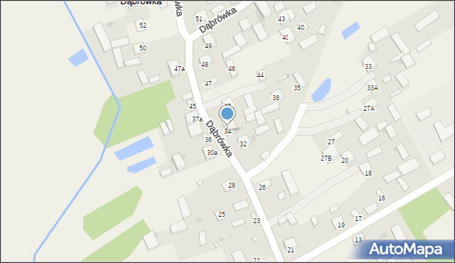 Dąbrówka, Dąbrówka, 34, mapa Dąbrówka