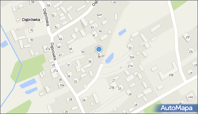 Dąbrówka, Dąbrówka, 35, mapa Dąbrówka