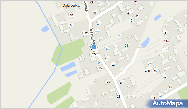 Dąbrówka, Dąbrówka, 37a, mapa Dąbrówka