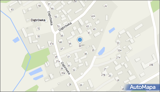 Dąbrówka, Dąbrówka, 44, mapa Dąbrówka
