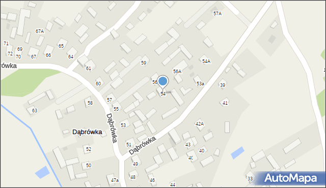 Dąbrówka, Dąbrówka, 54, mapa Dąbrówka