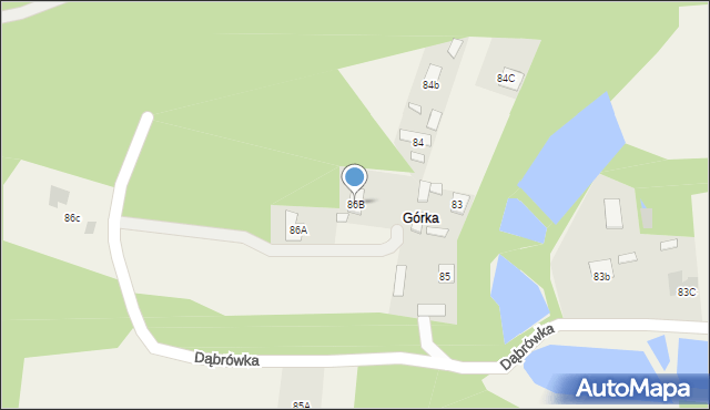 Dąbrówka, Dąbrówka, 86B, mapa Dąbrówka