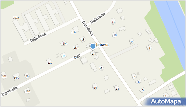 Dąbrówka, Dąbrówka, 17, mapa Dąbrówka