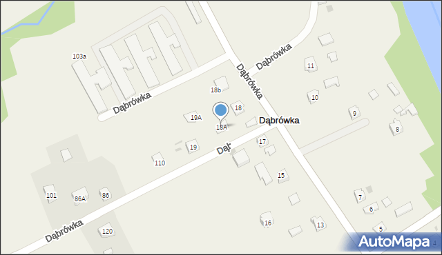 Dąbrówka, Dąbrówka, 18A, mapa Dąbrówka