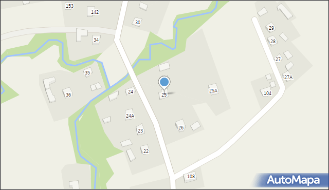 Dąbrówka, Dąbrówka, 25, mapa Dąbrówka