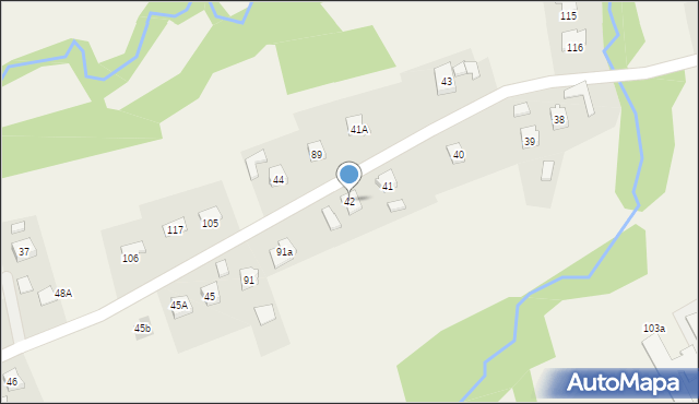 Dąbrówka, Dąbrówka, 42, mapa Dąbrówka