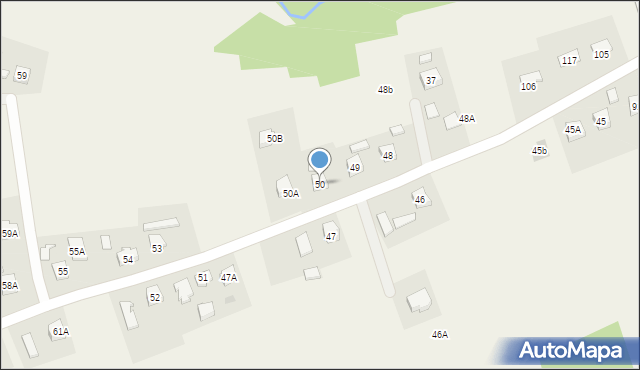 Dąbrówka, Dąbrówka, 50, mapa Dąbrówka